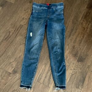 SPANX Blue Distressed Skinny Jeans
